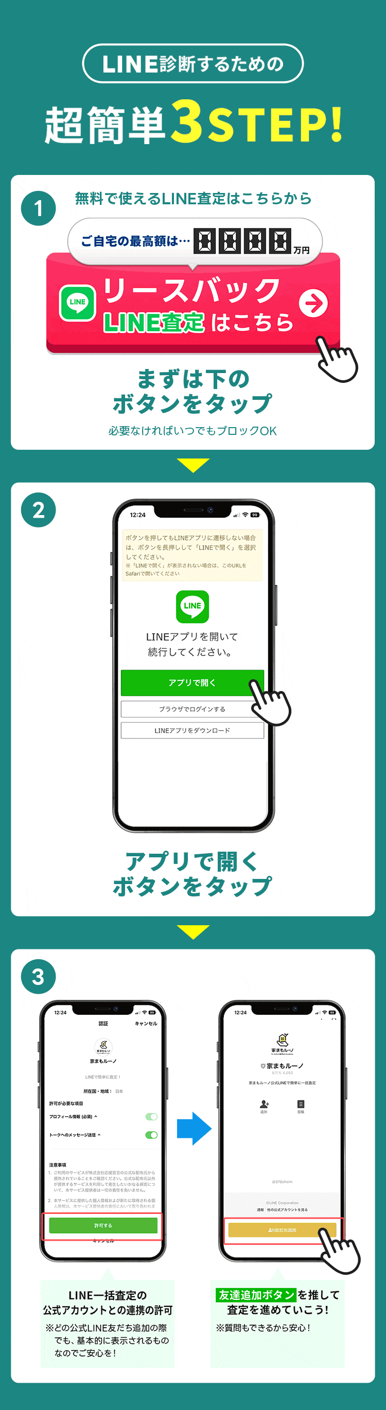 LINE診断するための超簡単3STEP
